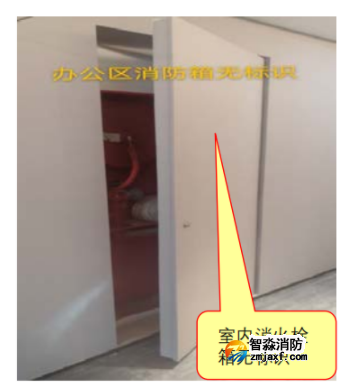 室内消火栓箱门设置不符合要求